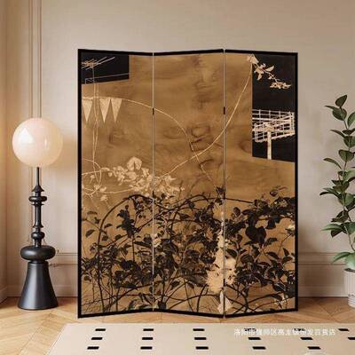 法式移中古鸟风隔屏FCQ断客厅现代花简约可动办公室玄关卧室遮挡