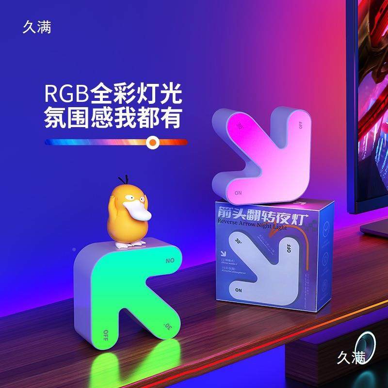 681RGB饰氛围灯充意电竞创房间电脑桌面装桌搭摆件电新款彩色气氛