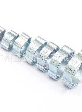 跨境货源5pc盒sDAU镀锌双耳无箍极卡装耳1型箍圈卡箍抱箍组合