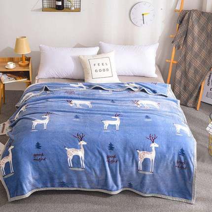 绮|福鹿如露意THL202220毯1.5米QL-1801