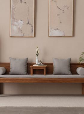 用IL罗汉沙床中式实木老榆木小户型简约两新推拉RSH实木发床