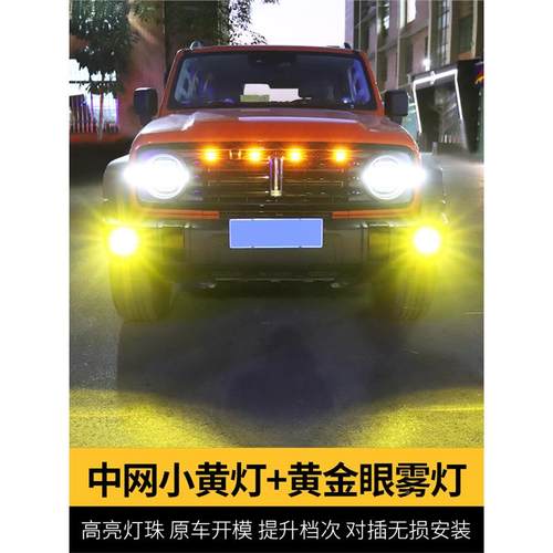 灯坦克300/400/5DL00小黄E中网装饰灯爆闪led氛围灯700改COH装配