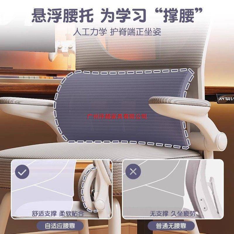 电脑椅办公椅久坐舒适家用人体学座椅10057410办宿舍职员工习学护