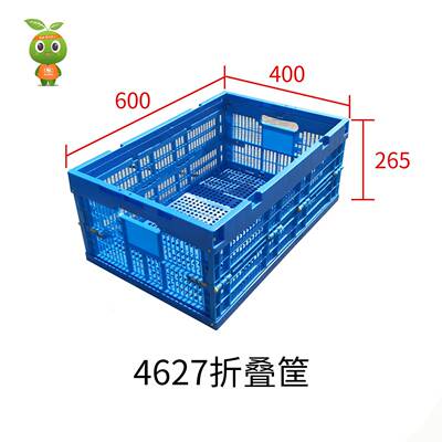 果厂家直转销塑料VFU可折叠周菜筐蔬水货物带盖收纳物流筐