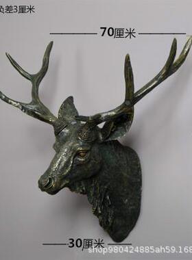 墙XJH挂饰壁饰羊摆件挂件鹿头鹿角式壁挂复古欧创意动物墙头饰壁