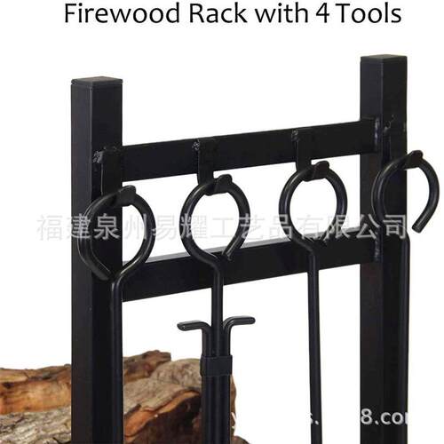 现代简约铁木艺带柴火XY-F2102架配储工具室内外材存架