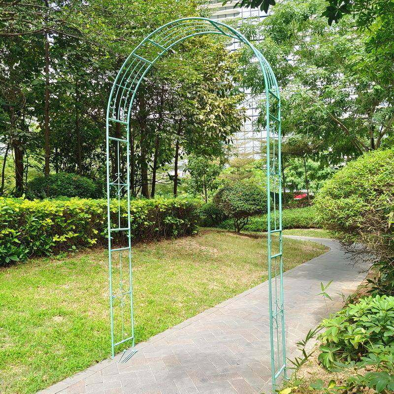 欧式落庭院铁艺拱门台爬藤#058A/#0架阳牵引拱形花架架植物攀爬户