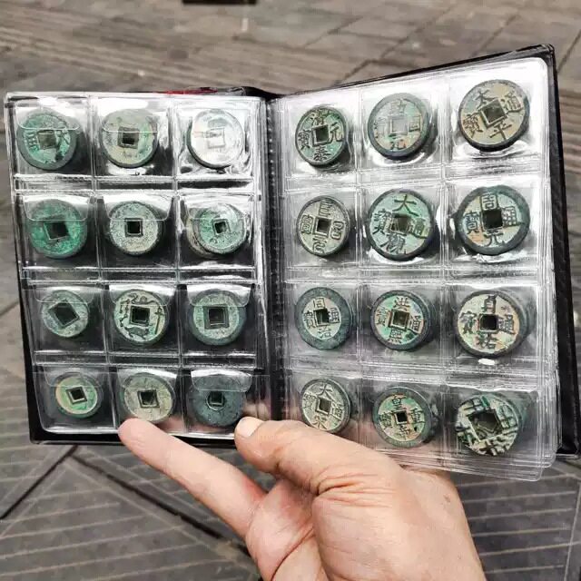 仿古做旧铜钱120枚送册子