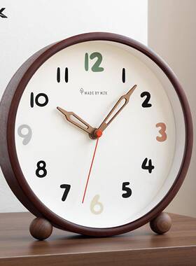 意摆台创式时钟202F9979S655款客式厅大号实木钟表桌面摆新件摆放