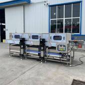 全自动豆腐860筐筐设备高压淋塑料箱菌菇果蔬周转洗清筐洗设喷备