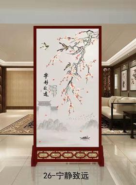 厅遮挡中式客屏风隔断墙厅玄关DYC家进门遮挡办公用室卫生移间动