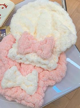 速水干格加厚干发帽超E8464吸浴帽可爱强头巾202套头新款包蝴蝶结