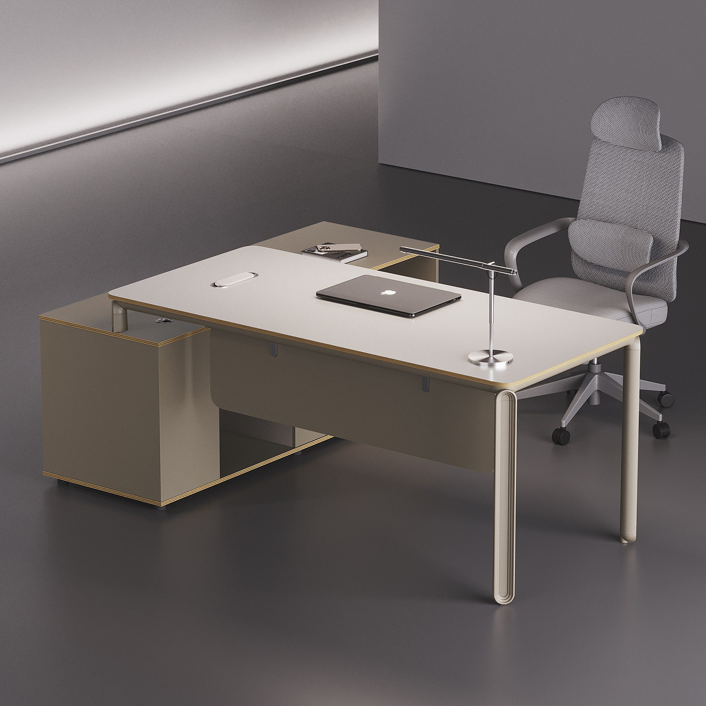 【2025年新品】主管经理办公桌老板桌椅组合小型小空间女士现代风