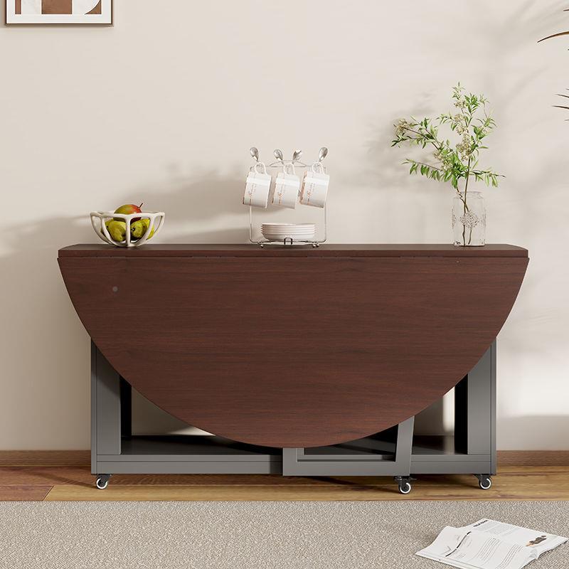 折叠叠餐桌家吃用小户型可折饭IQS桌子简约餐厅饭简易桌可移动大