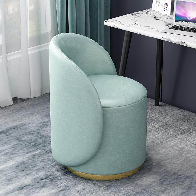 梳妆台凳子卧格室网红千鸟皮无品牌/轻旋转靠背椅舒适化布妆奢凳