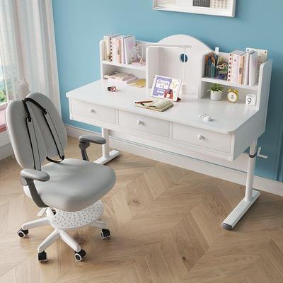 实儿童学木习桌可升降桌椅RMQ套装书用桌书架组小学合生家写字课