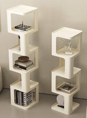 角my黑色铁艺墙边小书地架PEM网红书柜靠墙转窄柜角落落立柜客厅