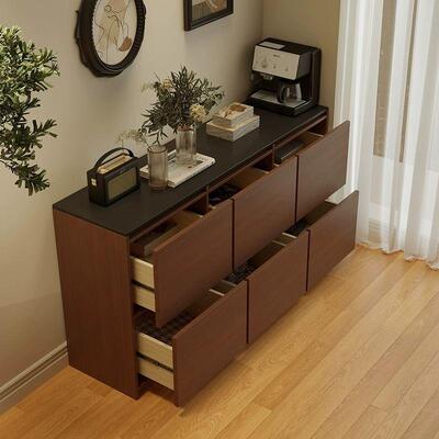 复古六斗柜客厅靠墙大容量法边式储物柜NRW柜中古屉柜立柜抽杂物