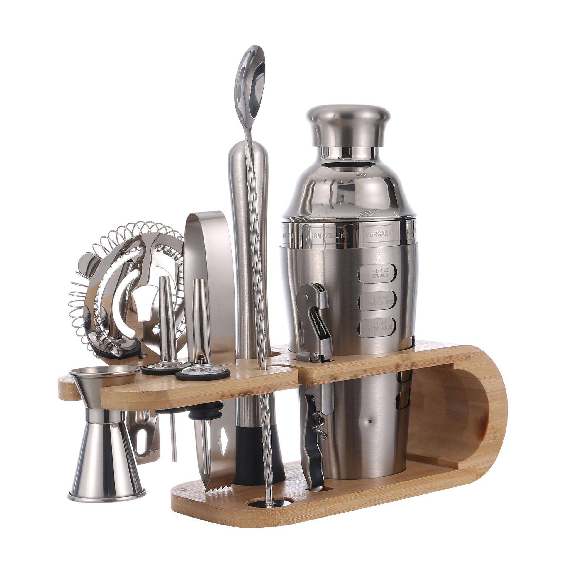 不锈钢刻度吧摇S75-5酒器70ml双层配酒方摇酒器鸡0尾带酒酒吧调酒