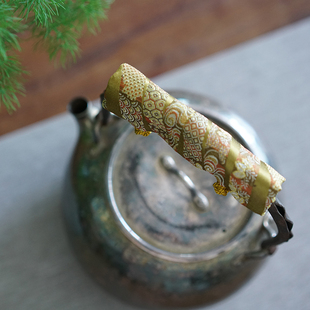 归云居 知舍出品银壶布把手铁壶隔热垫防烫布艺棉麻茶道零配件