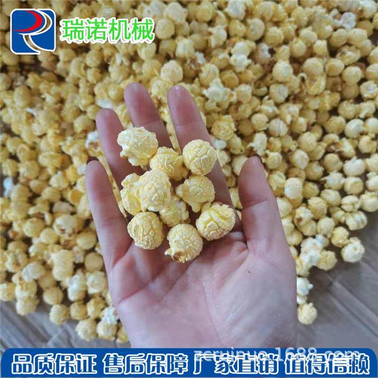 全自动爆米花生产流水线 诸城瑞诺直供不锈钢美式球形爆米花机器