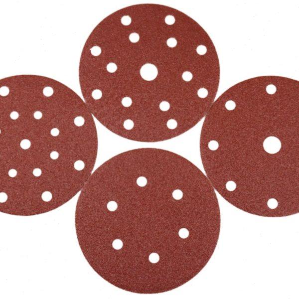 150mm圆盘植绒砂纸6寸6孔9孔自粘红砂皮15孔17孔吸尘干磨抛光砂片,标准件/零部件/工业耗材,砂纸,淘宝优惠券,粉丝福利购,淘宝优惠卷