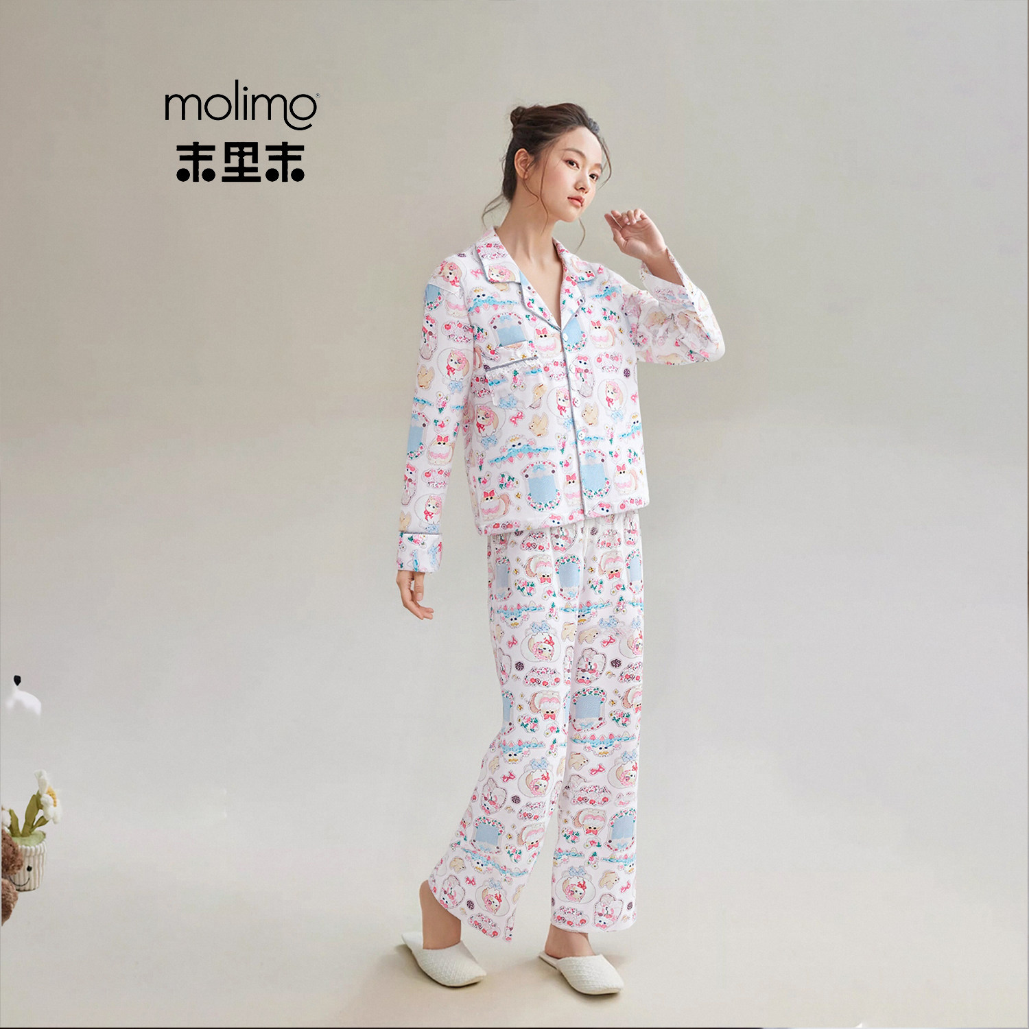 末里末可外穿简约可爱休闲睡衣女