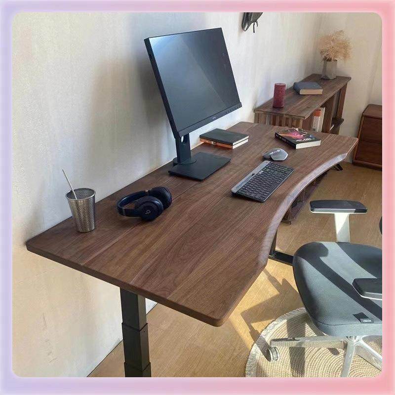 ∝美黑胡桃木制黑胡定SFV桃木北北美樱板桃木原木板升降桌面板吧