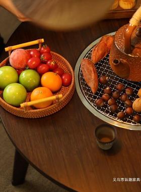 围炉茶桌桌围炉煮RDI茶桌烤茶桌泡茶茶几茶炉台庭院火阳台网红炭