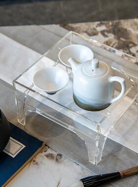 新中式亚力收配纳茶具茶器件橱道窗QS0680托盘花架茶台茶桌茶克茶