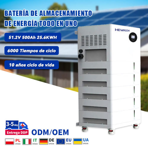 51.2V 500ah Batería de litio del inversor todo en un 25.6KW