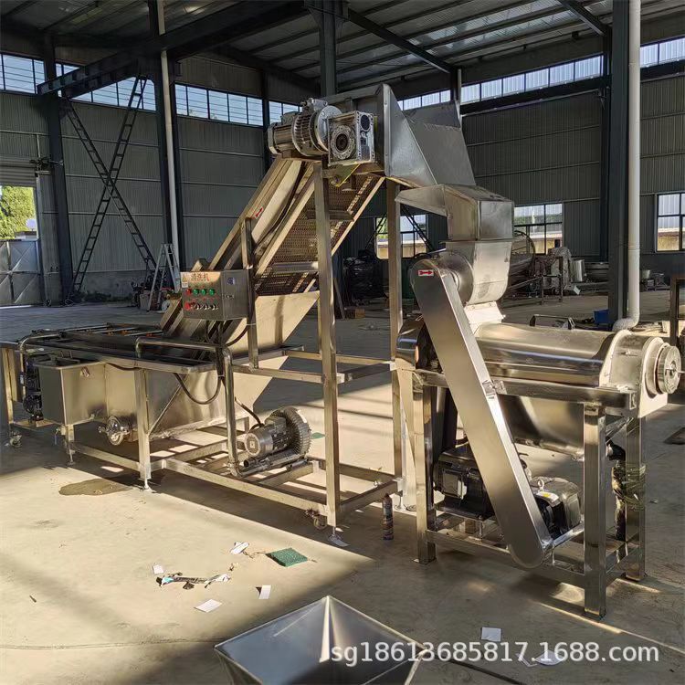 工业大型果蔬榨汁流水线 胡萝卜葡萄螺旋压汁机 果汁全套加工设备