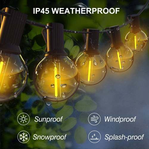 饰15.碎3米25灯串G40LED防E12防水DTA圆球小夜灯装庭院花园LED灯