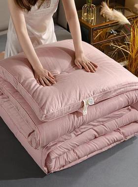 高全棉豆纤维被lt4422子冬季单芯双人秋冬被被加端厚纯大棉冬被家