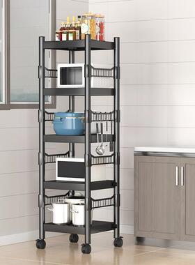 厨置物架地多层188024房储物柜落阳台整理架子家储用微波炉收纳仓