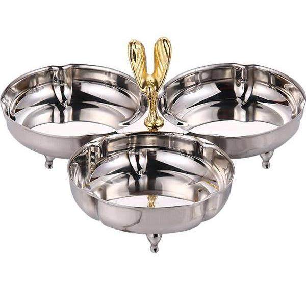 不锈钢果盘K架风T小吃碟包厢包tlznfg%l房轻奢话筒架V烟灰缸摆台