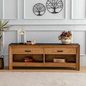 饰装 美OMA式 复古实餐木边柜民宿客厅置物架家靠墙装 饰柜入用玄户