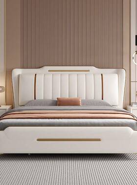 202床5轻奢皮1.8主LLZ卧大气1双人.5现代室简约实木软包储物婚床