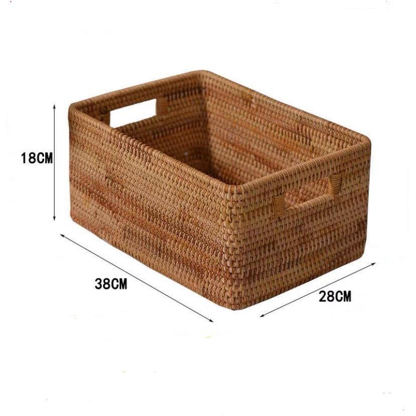 越藤筐编收纳工编织家居收纳0036筐储物箱置物篮长方形手筐南篮子