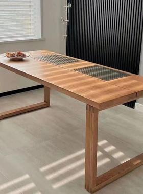 全实木莫比恩家用餐桌白蜡桌实木SRQ木饭桌简约高端客长厅轻奢条