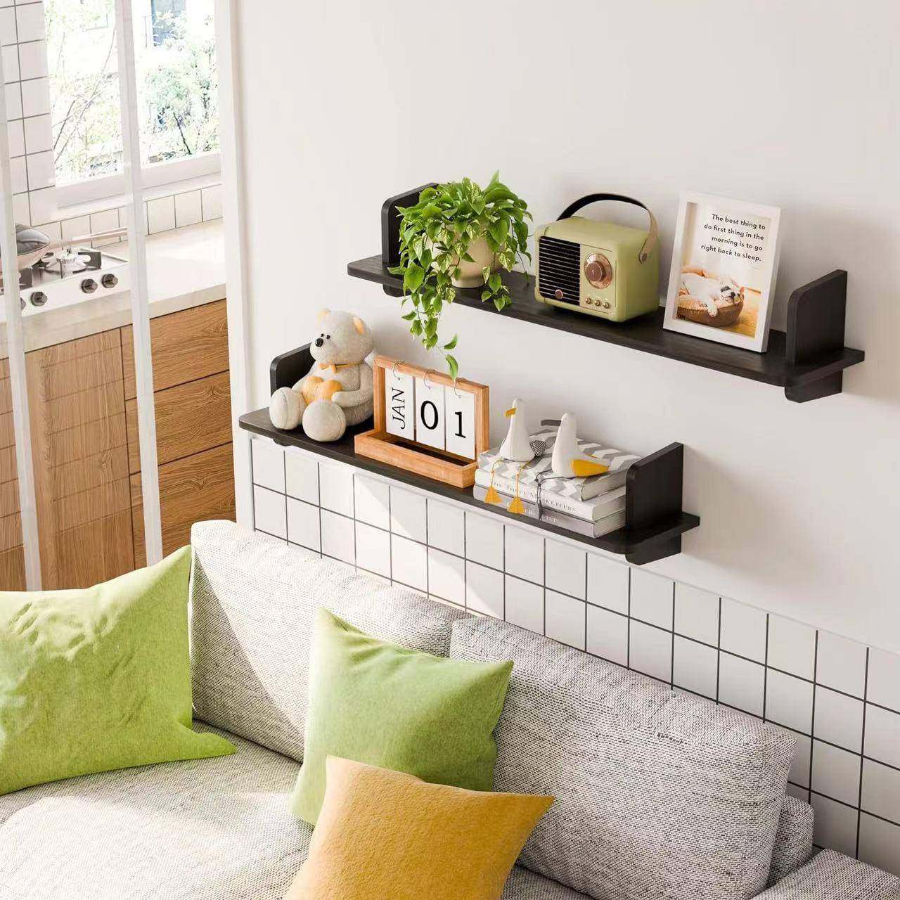 木5-21制墙上小物架家用客厅挂墙架子打孔一置字板书架墙壁饰架装,收纳整理,书桌收纳置物架,淘宝优惠券,粉丝福利购,淘宝优惠卷