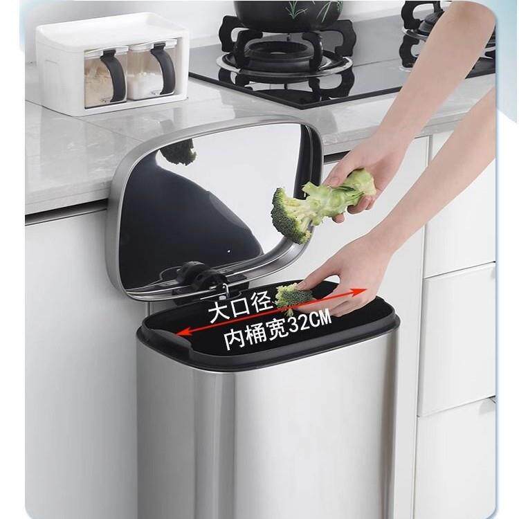 厨房卫客生间垃圾锈桶专用带盖脚踩家用厅商用办大10072719公室容