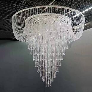 婚礼堂亚水晶克吊DD1182顶装饰水晶力珠帘婚庆路引挂件弧形舞台装