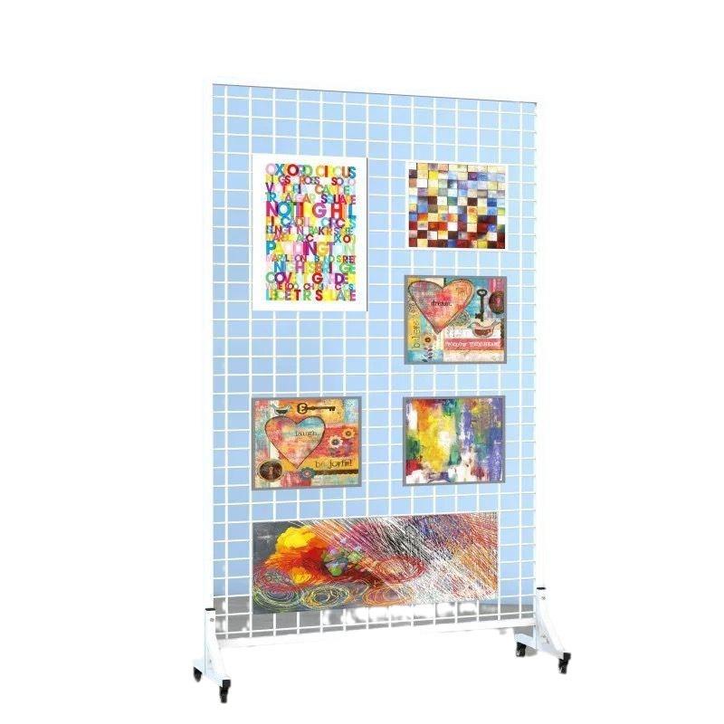 立式网格展879示园架移动展览铁架丝网幼儿格作品展示架饰品展示
