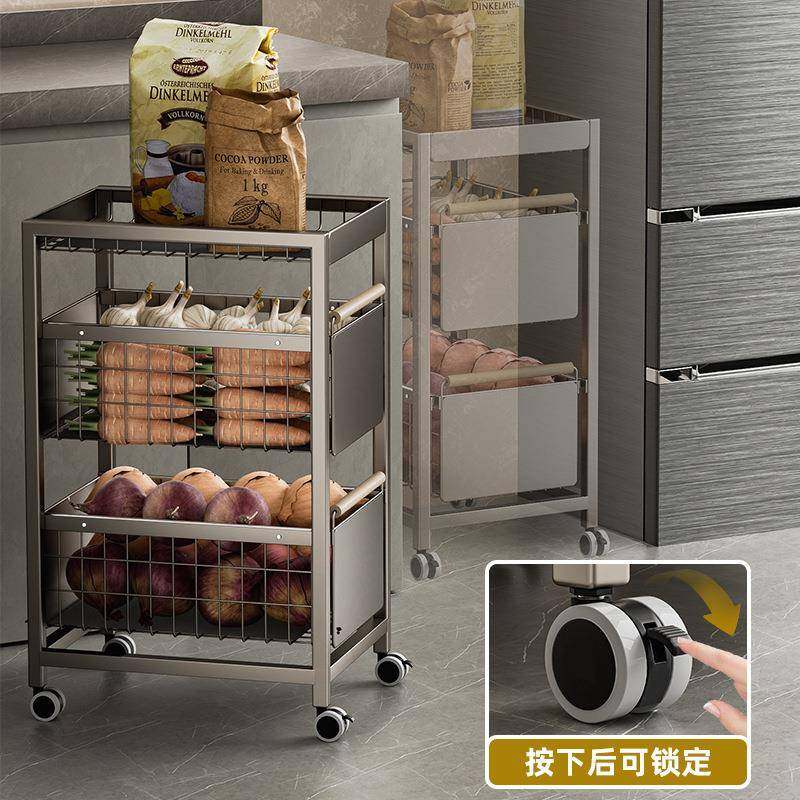 厨房屉蔬菜置物架小推果车抽式蔬收纳收夹缝纳多层菜篮子置XY42物,厨房/烹饪用具,抹布架/厨房清洁收纳架,淘宝优惠券,粉丝福利购,淘宝优惠卷