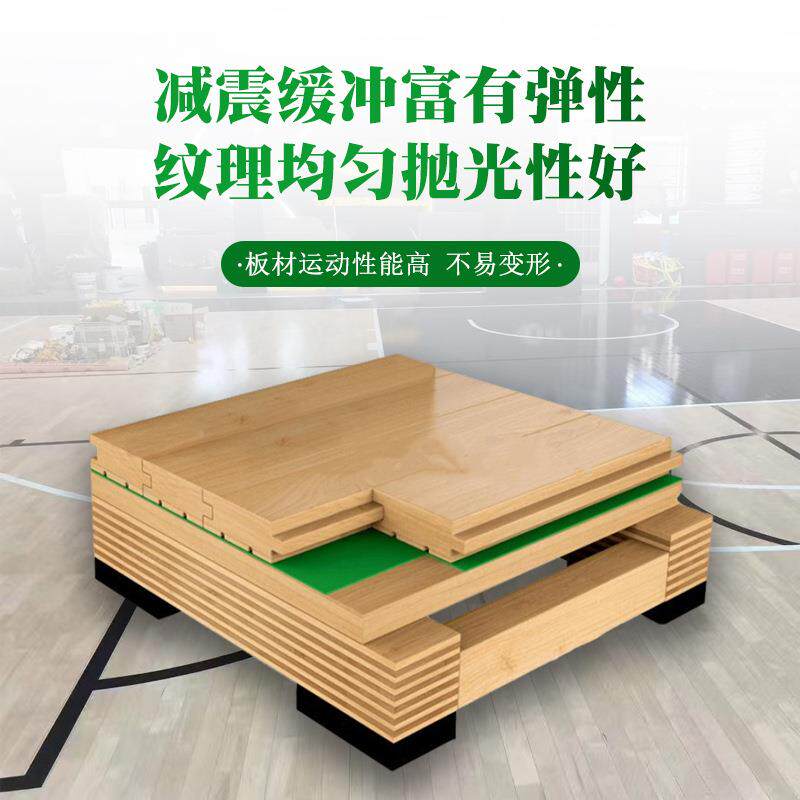 篮球房馆木地板147羽毛球场动枫木板学校健身地舞蹈体育实木地运