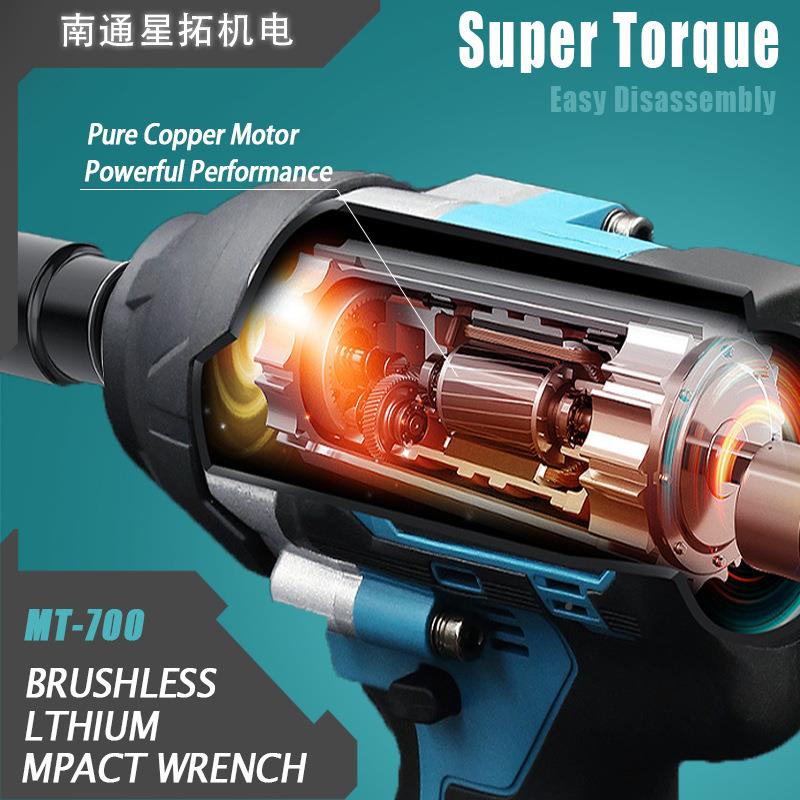 跨境750N专.m无刷锂电冲击扳手21V充电汽子汽修木RED工架工工具修