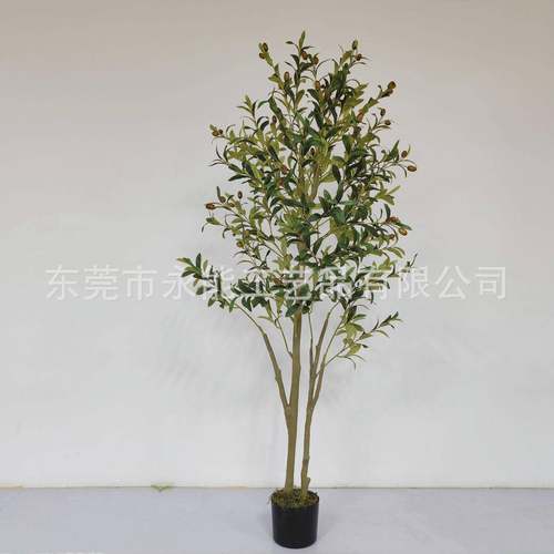 YN-4657跨境新摆款仿栽真橄榄树落地件家居饰仿真绿植盆仿真橄榄