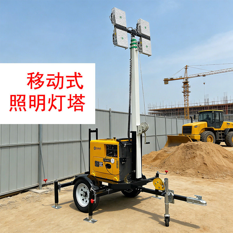 柴油机拖车式移动应急照明灯车