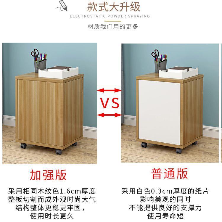 木质办式公柜落地文件带三锁柜抽屉资料柜储物移动矮柜桌下NGR小